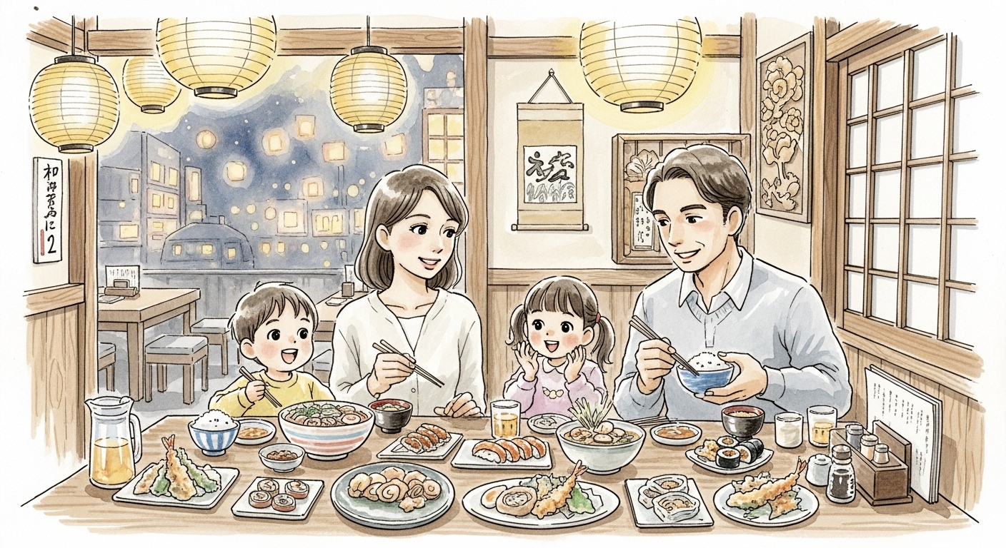 福島市で家族と楽しむ夜ご飯！子連れや個室で快適にディナーを