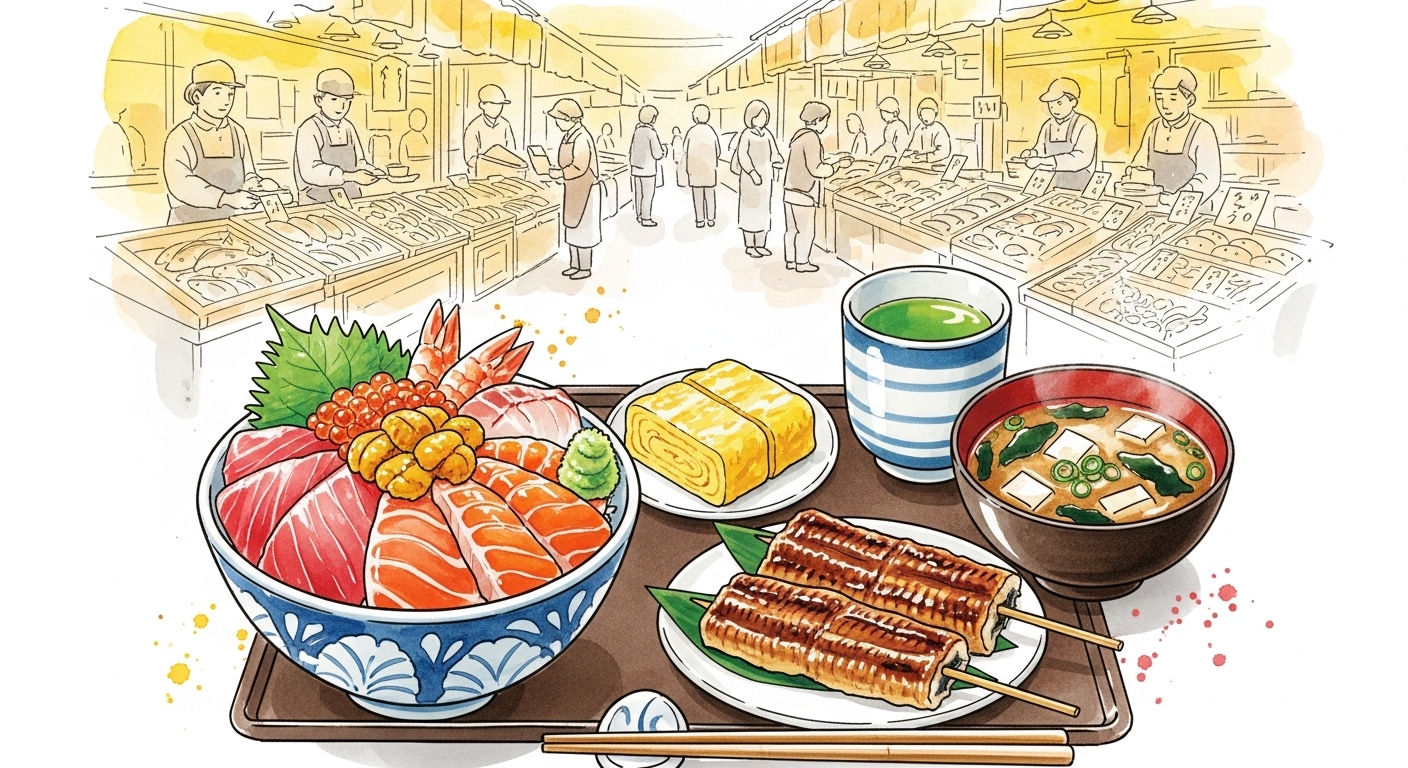 築地で朝ごはんを何時から満喫する？食べ歩きとお得なヒント