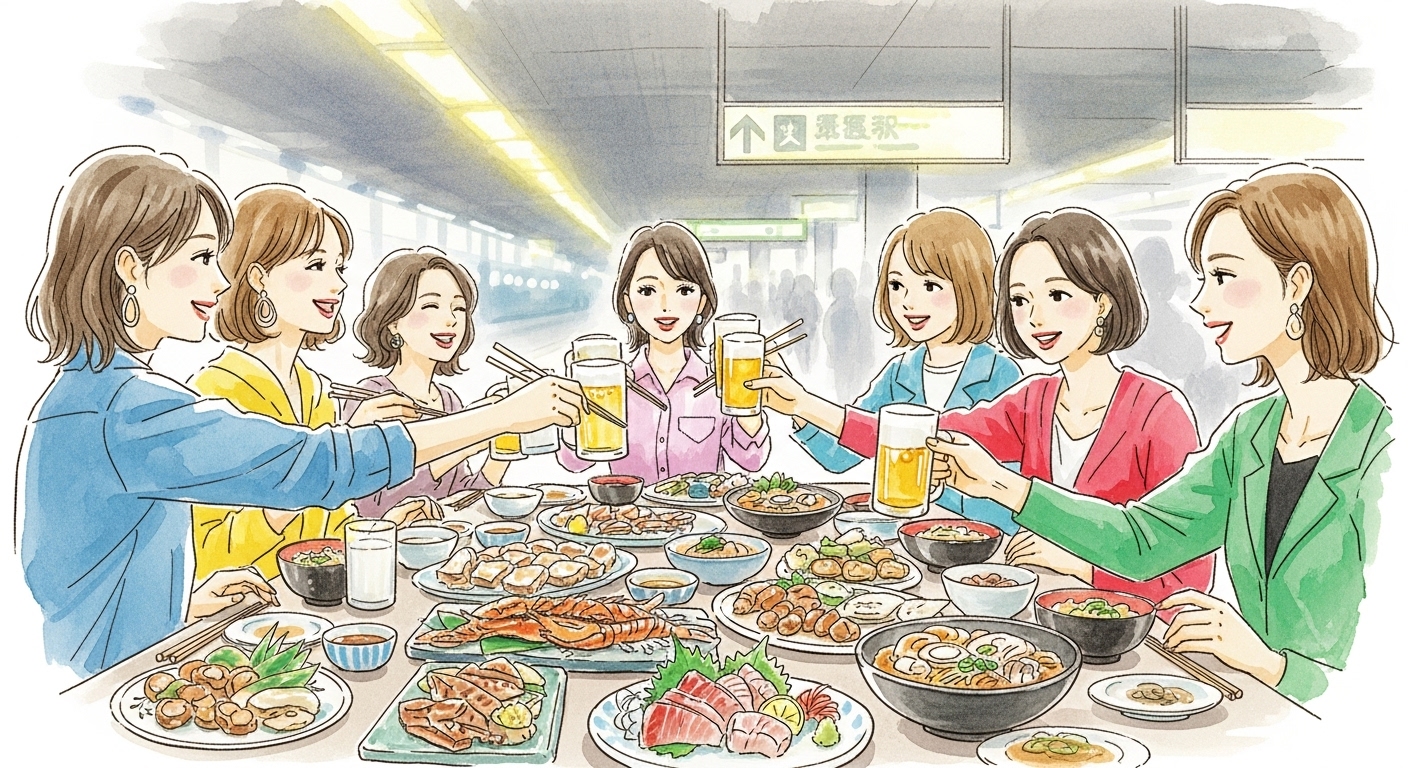 飲み放題付きで盛り上がる女子会プラン